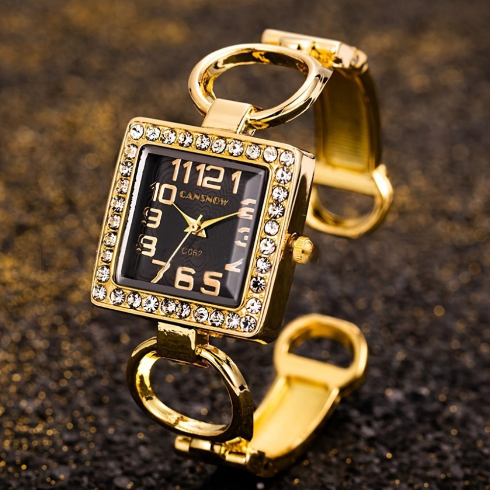 Luxury Watch Square - Reloj de cuarzo con esfera cuadrada