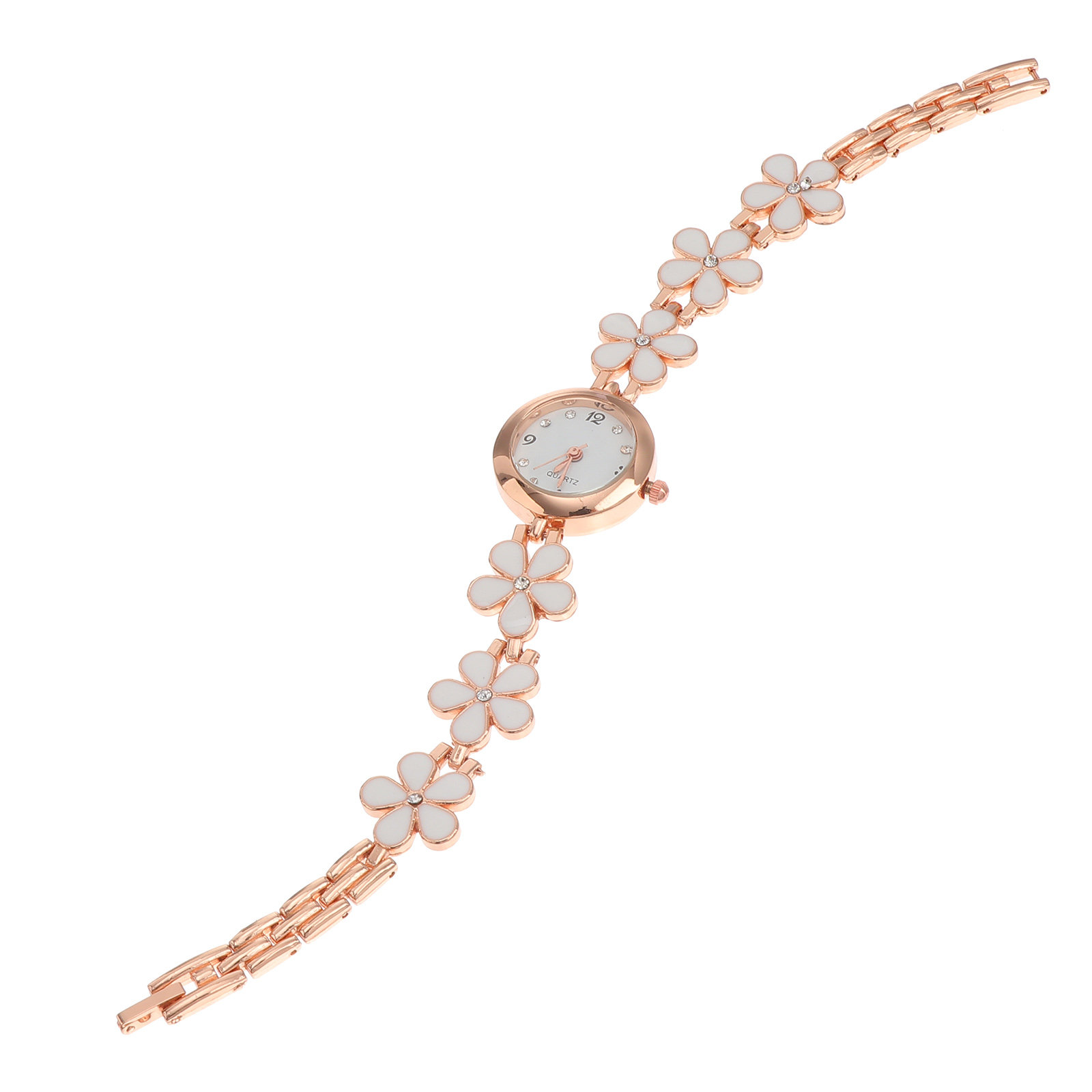 Luxury Watch And Bracelet - Reloj Exquisito con Brazalete Blanco, Resistente