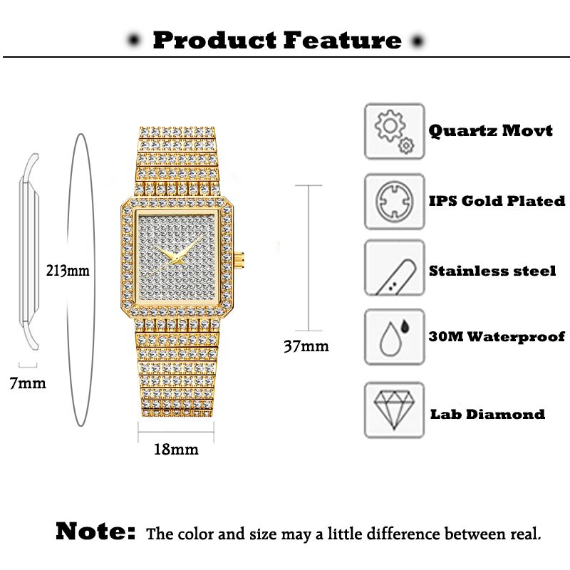 MISSFOX – reloj de diamante pa - Luxury Watch Square reseña y precio