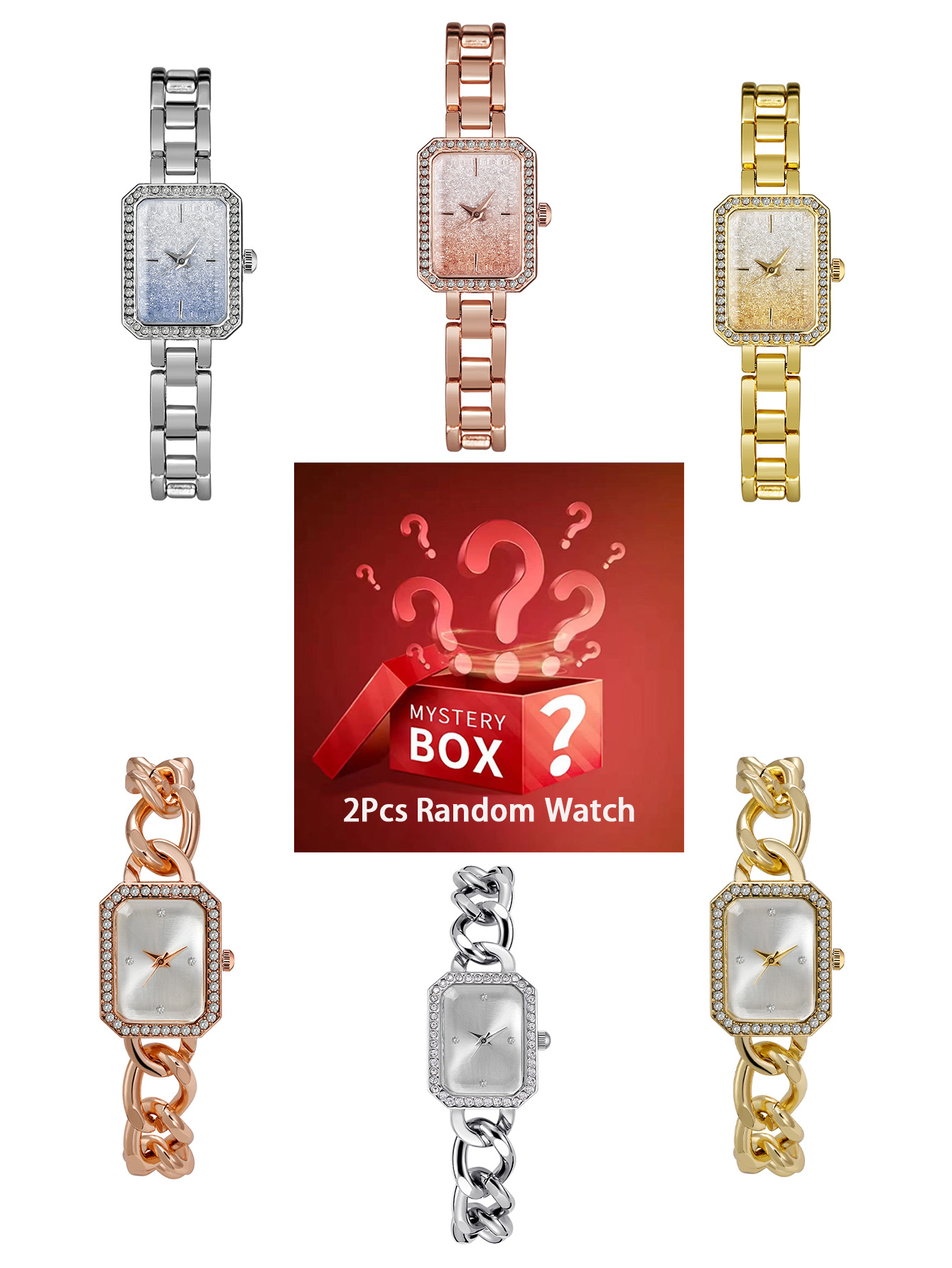 2 piezas de relojes para mujer - Luxury Watch Square reseña y precio