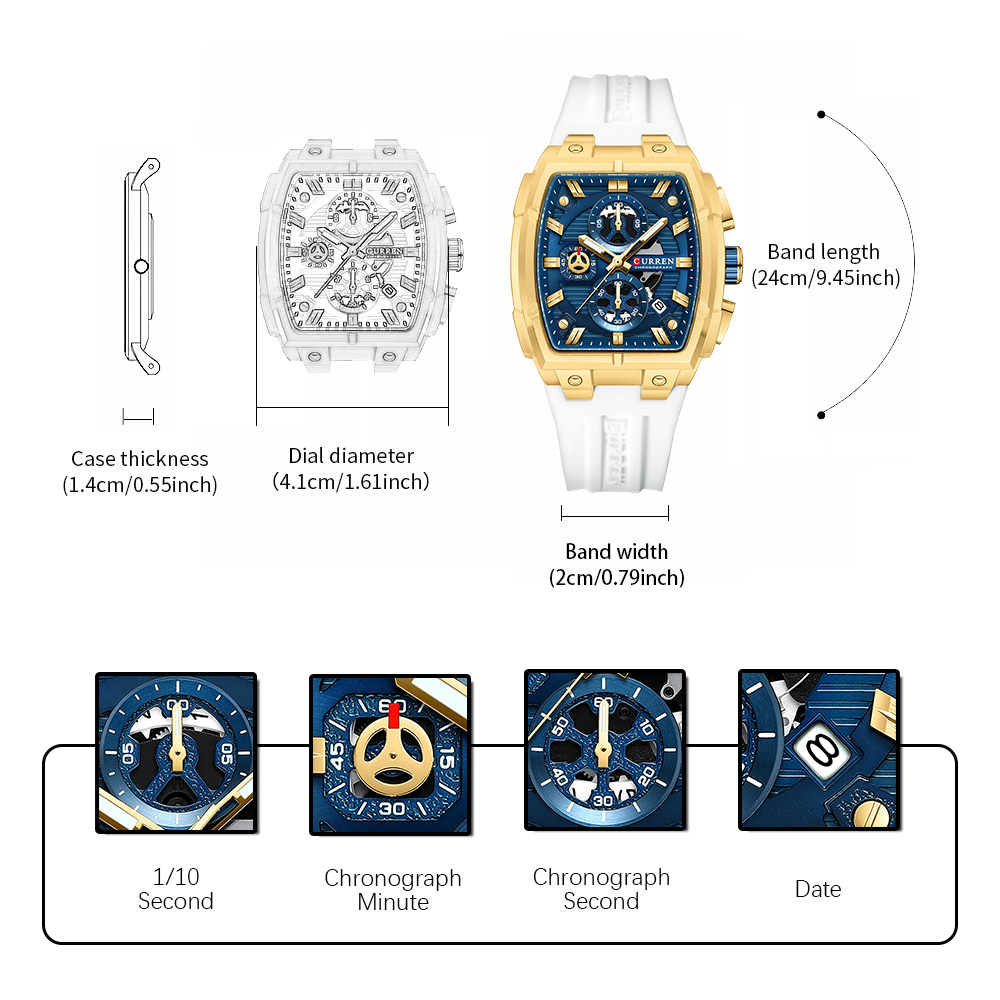 Reloj CURREN de Lujo Vintage p - Luxury Watch And Bracelet reseña y precio