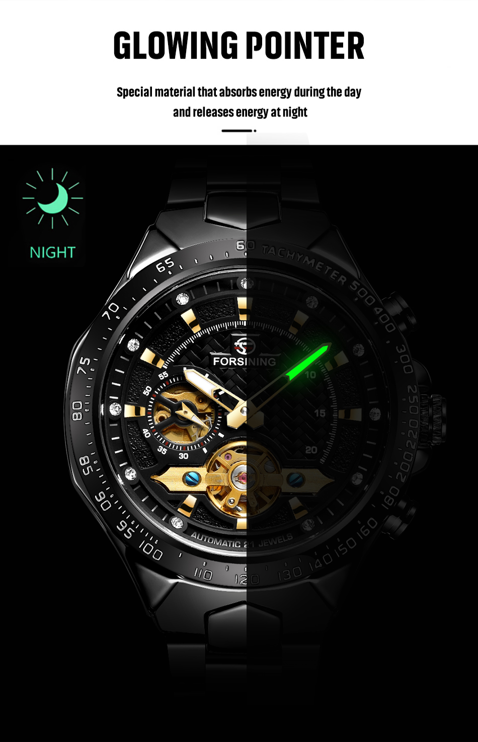 Forsining Diamond Skeleton Rel - Luxury Watch And Price reseña y precio